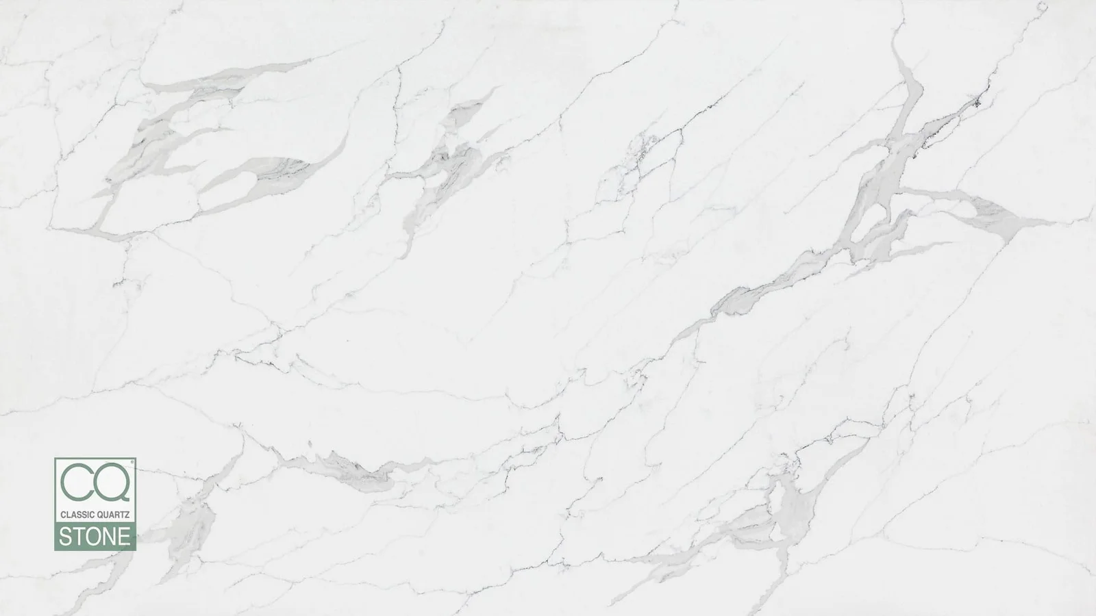 Full slab of Dior CQM456 white quartz from Classic Quartz Stone