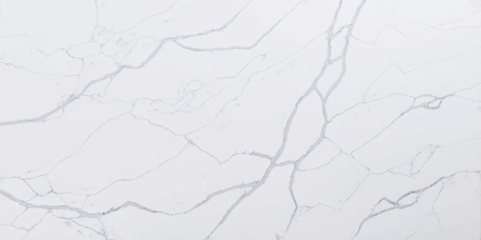 Full slab of Statuario Venato CQM427 white quartz from Classic Quartz Stone