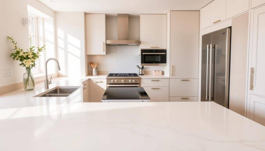 Blanco Maple Quartz Worktops