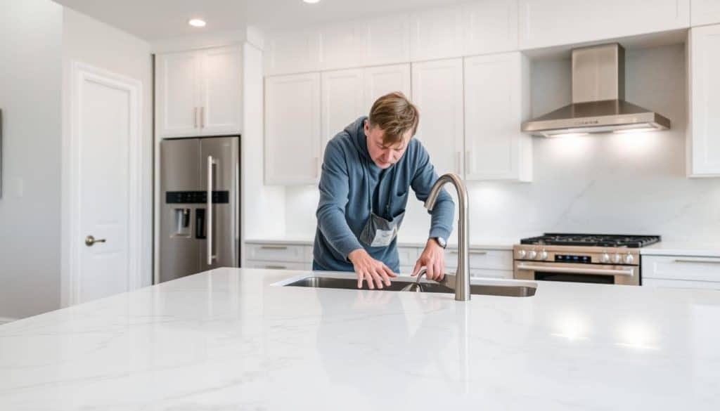 Cambria Montgomery quartz countertop installation