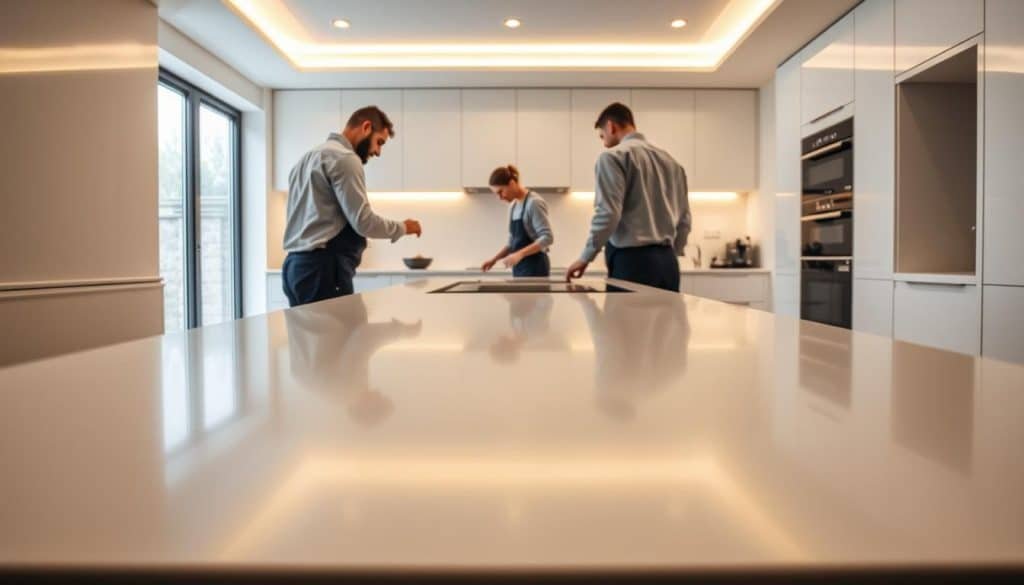Dekton REM worktops installation