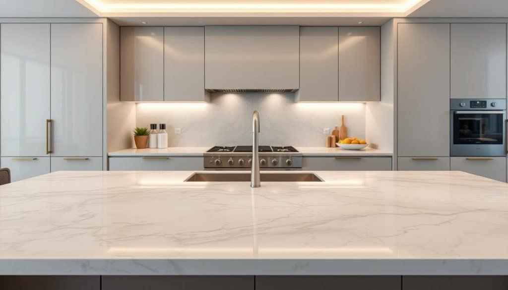 Faux marble countertop example