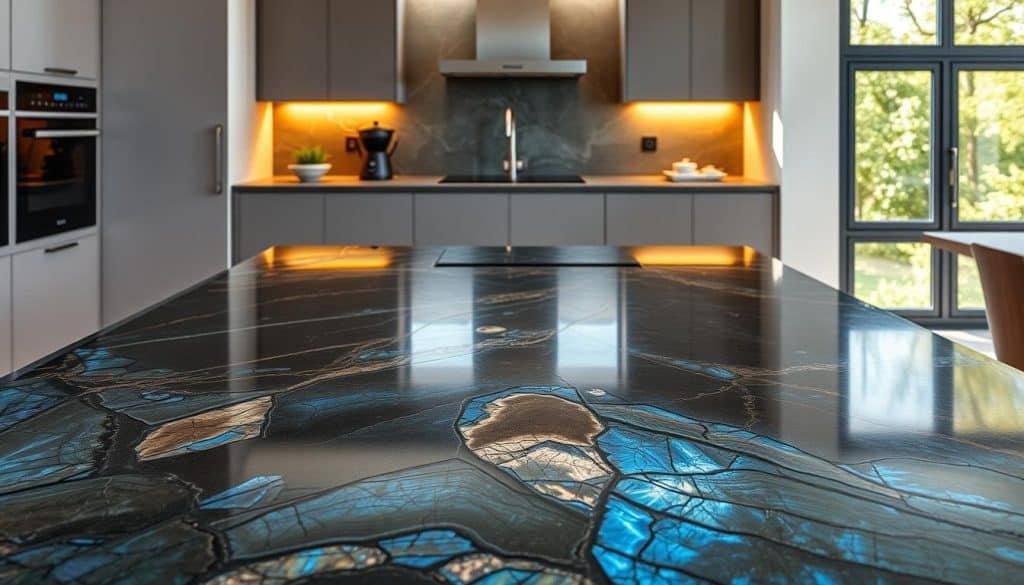 Labradorite kitchen counter