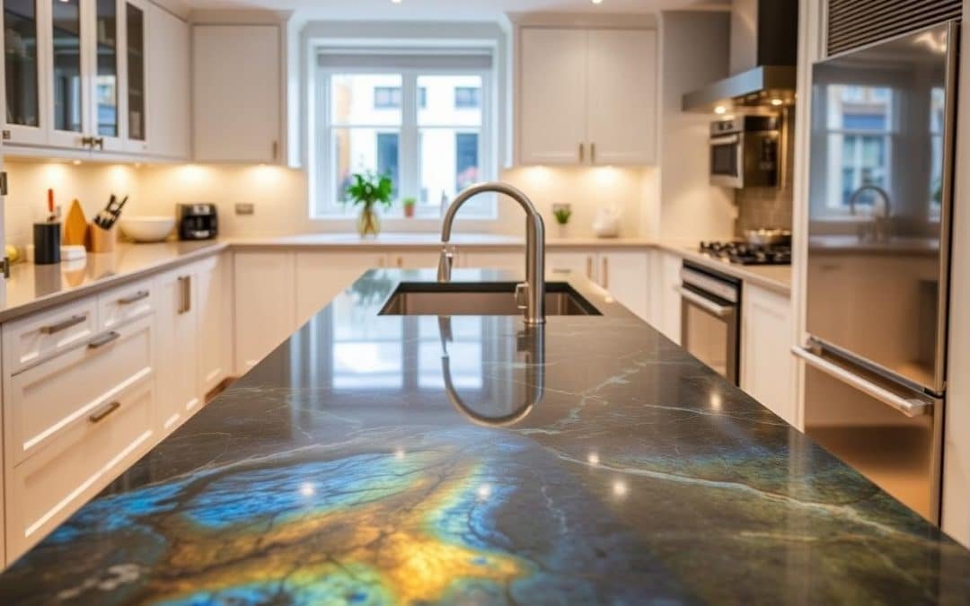 Labradorite kitchen counter