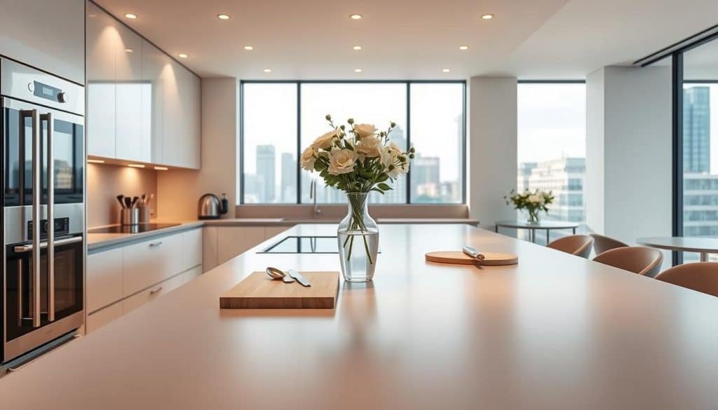Lapitec Chef worktops in a modern kitchen