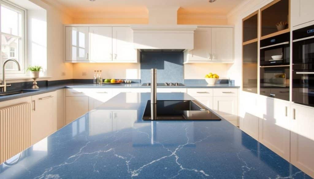 Parisien Blue Worktop Installation