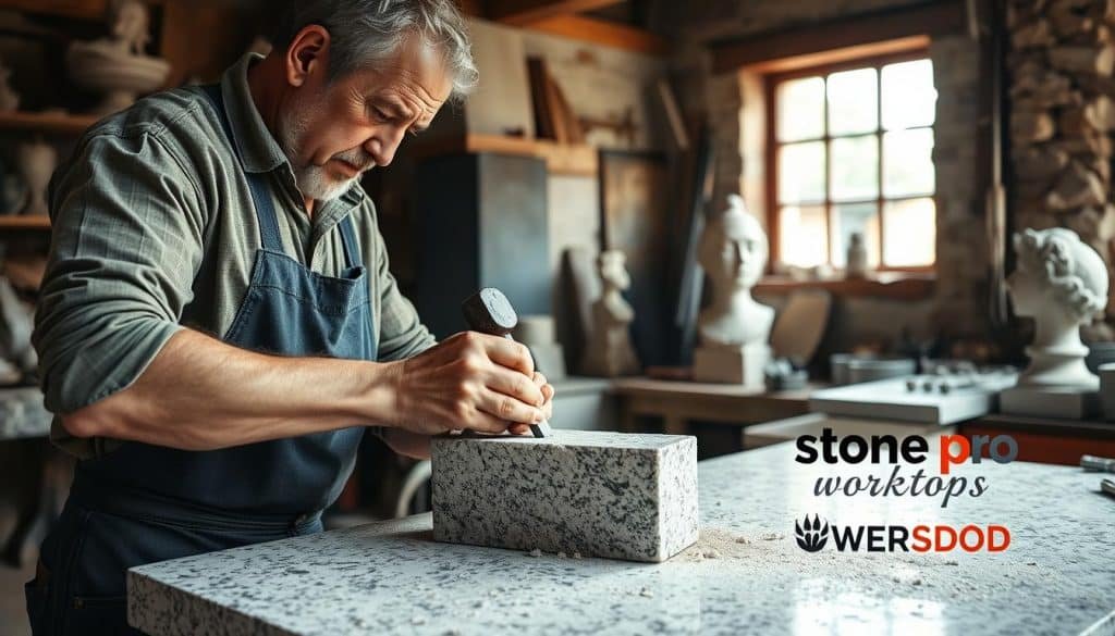 Stonemason at work