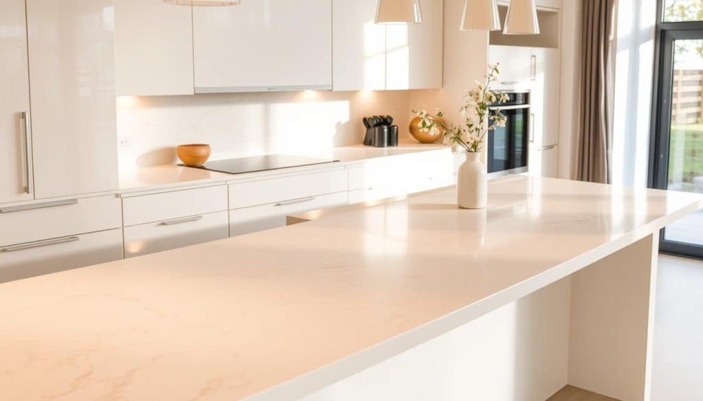 cream quartz countertops