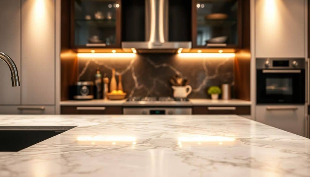 marble effect worktop