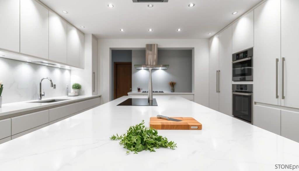 quartz carrara installation